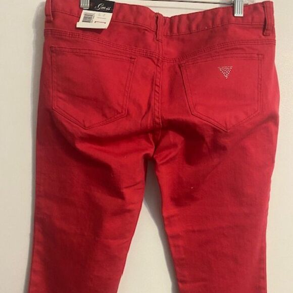 Guess Pink 5 pocket denim capri jeans, size 31/12 - Picture 2 of 4